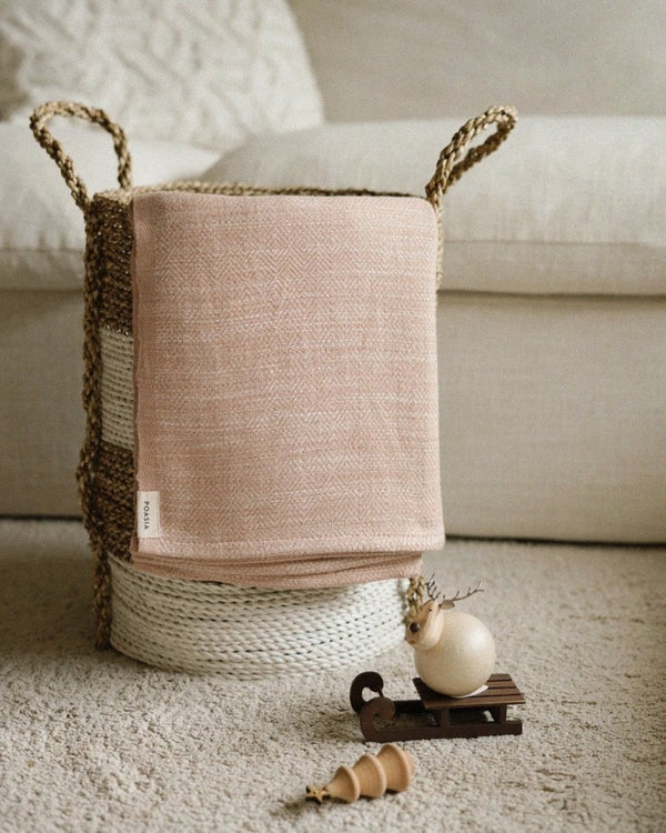 Kaet | Handwoven Baby Throw (Pink)