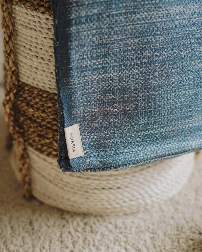 Kaet | Handwoven Baby throw (Blue)